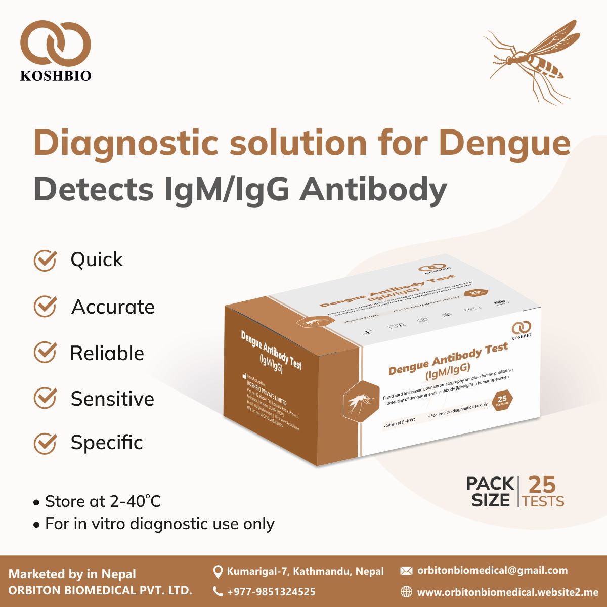 Dengue Combo Test (NS-1 + IgG + IgM)